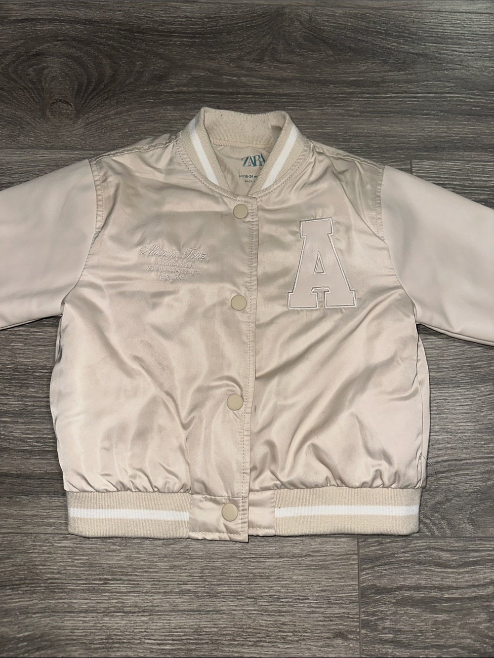 Zara Kids Cream Satin Jacket